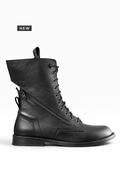 RUPERT – Schwarzer Lederstiefel mit Ledersohle