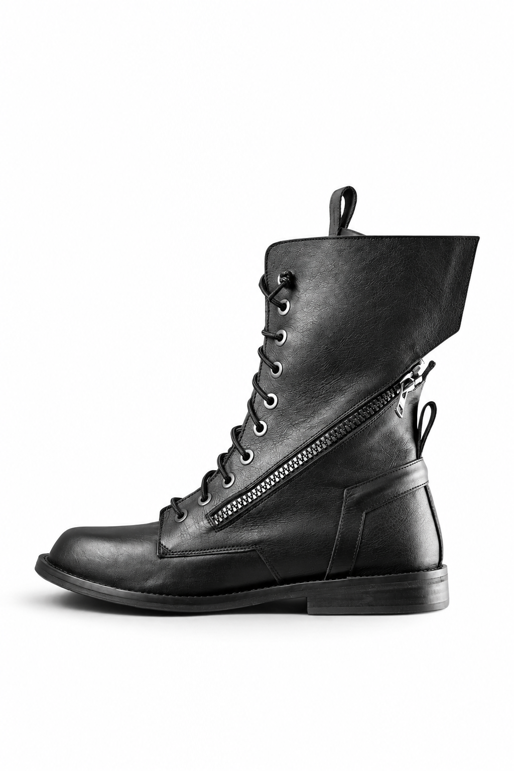 RUPERT – Schwarzer Lederstiefel mit Ledersohle