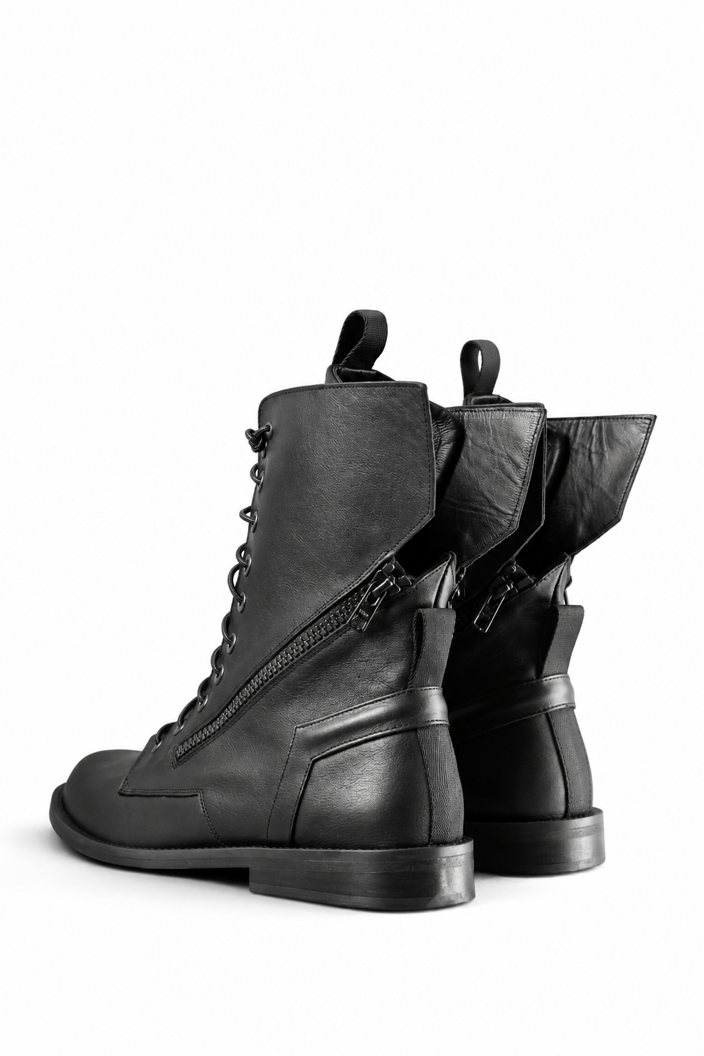 RUPERT – Schwarzer Lederstiefel mit Ledersohle