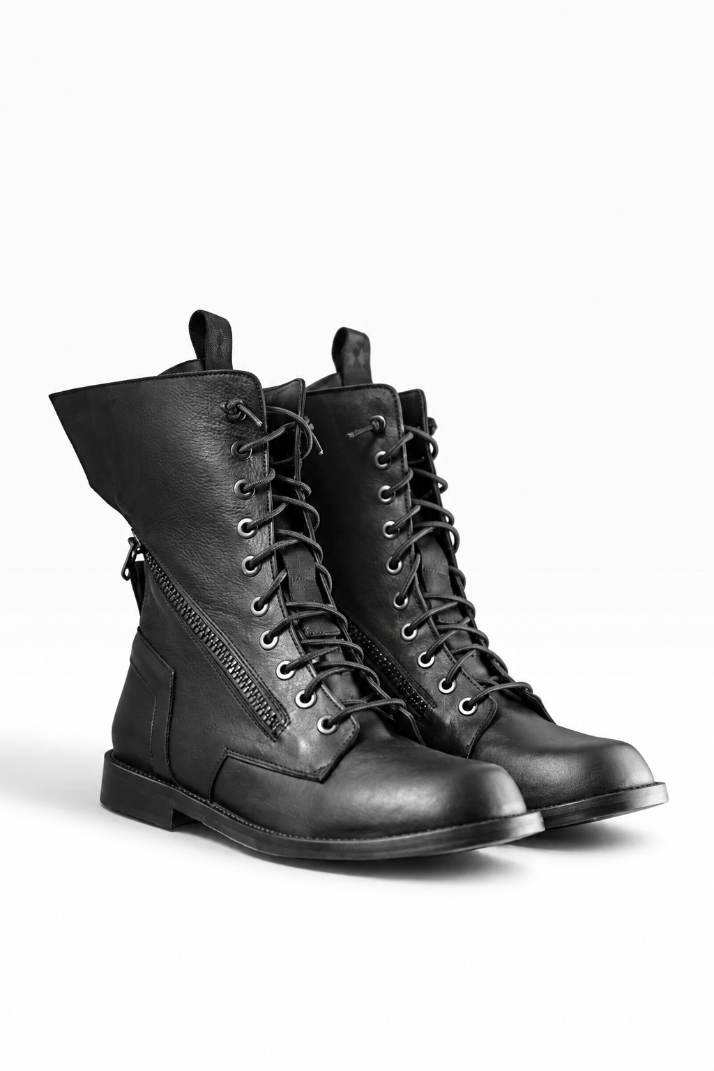RUPERT – Schwarzer Lederstiefel mit Ledersohle
