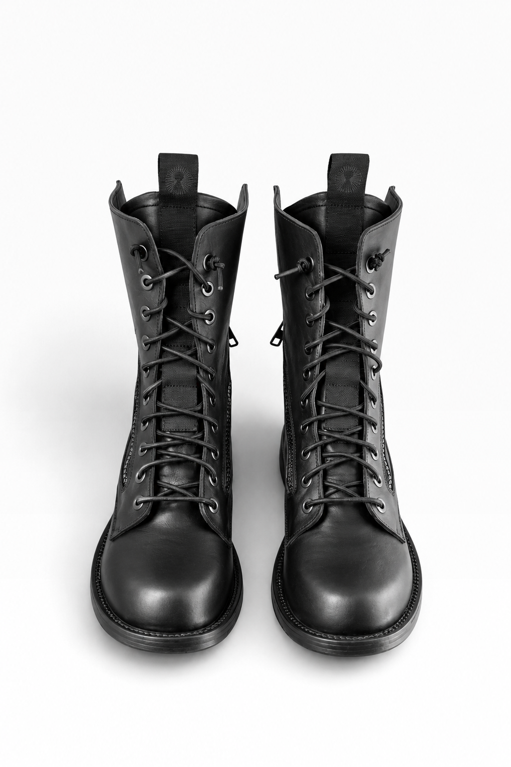 RUPERT – Schwarzer Lederstiefel mit Ledersohle